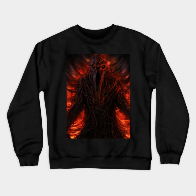 Unbegotten Deity of Fire Crewneck Sweatshirt by Geek Culture